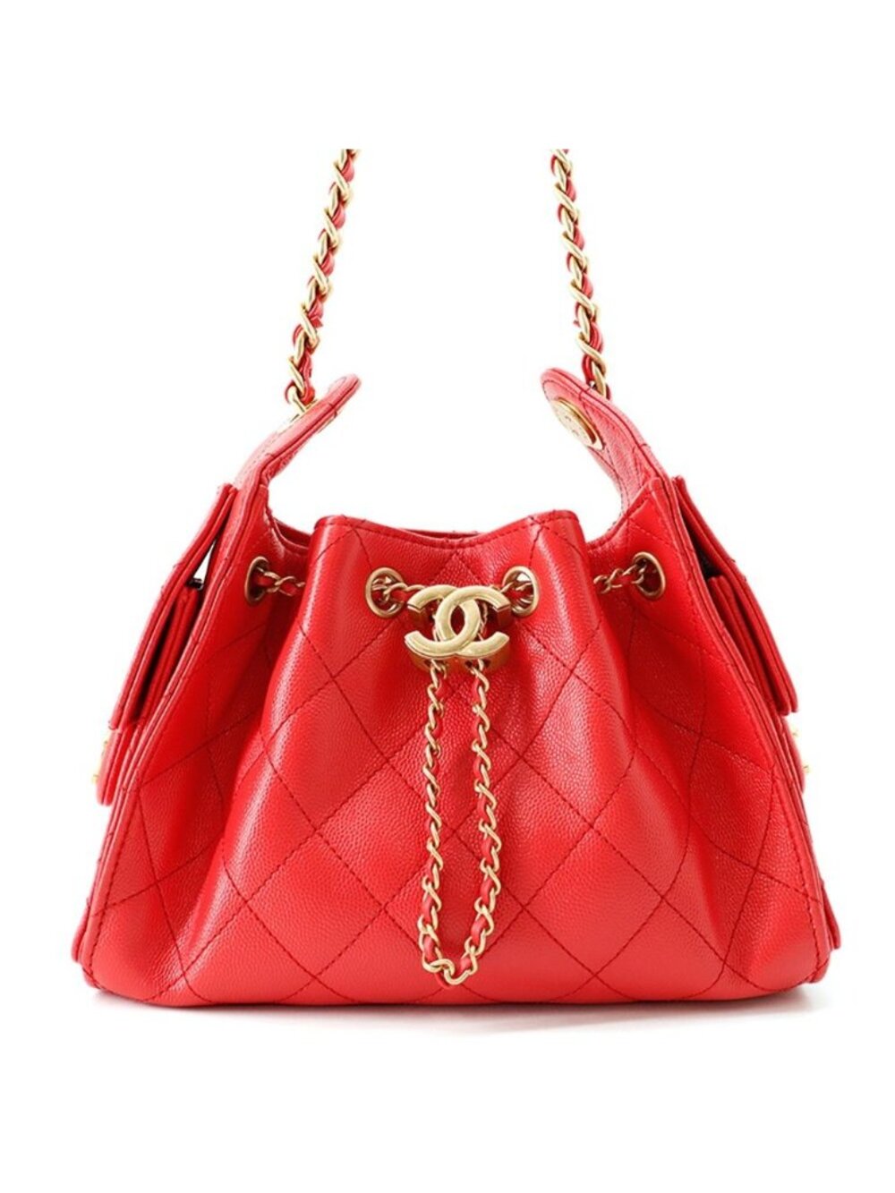 Chanel Chain Shoulder Bag 25 Mini CC Logo Caviar Leather